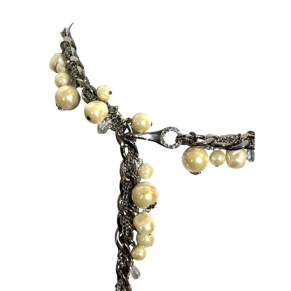 Vintage silver & Pearl Chain Belt
